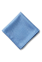 Cravatta da uomo con taschino quadrato, set formale, cravatta solida - azzurro cielo