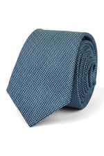 Cravatta da uomo con pochette e fazzoletto da taschino, set formale, tinta unita - Turchese