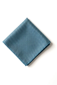 Cravatta da uomo con pochette e fazzoletto da taschino, set formale, tinta unita - Turchese