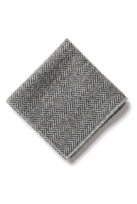 Set di cravatta e fazzoletto da uomo in tweed grigio classico British Heritage in lana a spina di pesce