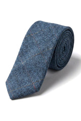 Cravatte da uomo in tweed a spina di pesce con texture Marc Darcy, stile classico vintage retrò Deon