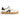 Sneakers da uomo in pelle bianca con strisce nere