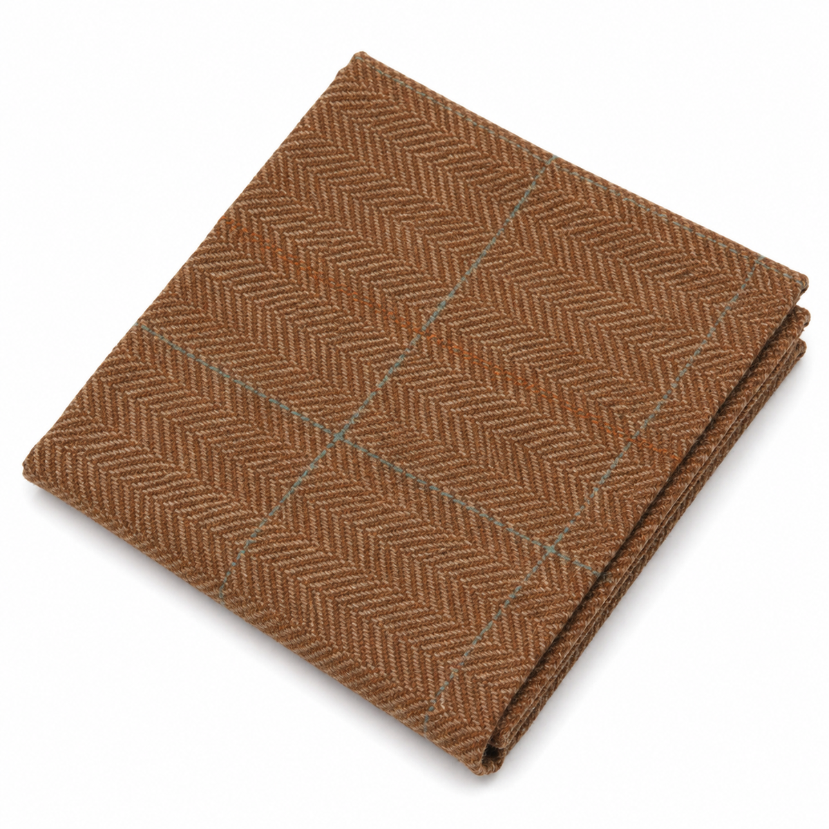 Cravatta da uomo in tweed a spina di pesce in misto lana - Oak