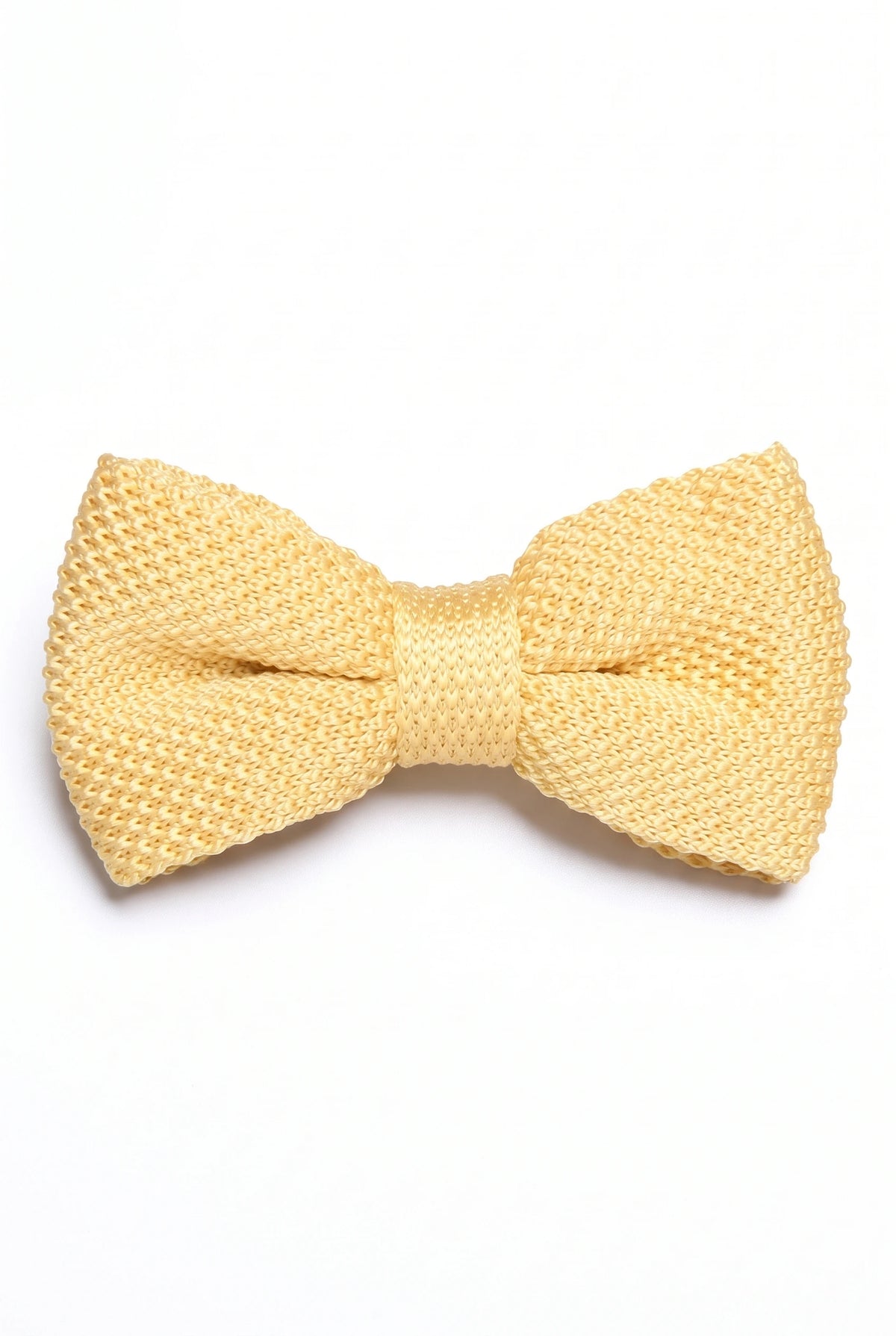 Papillon da uomo giallo lavorato a maglia