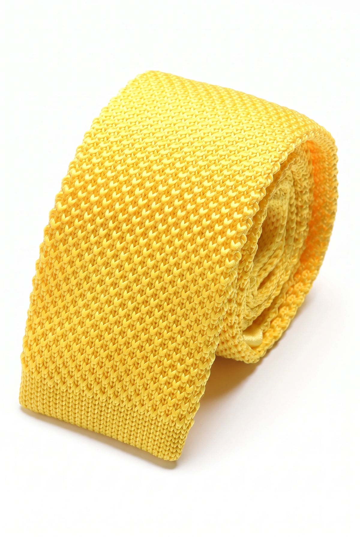 Cravatta da uomo gialla in maglia