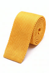 Cravatta da uomo gialla in maglia
