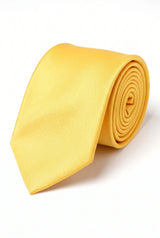 Cravatta da uomo gialla slim 6 cm