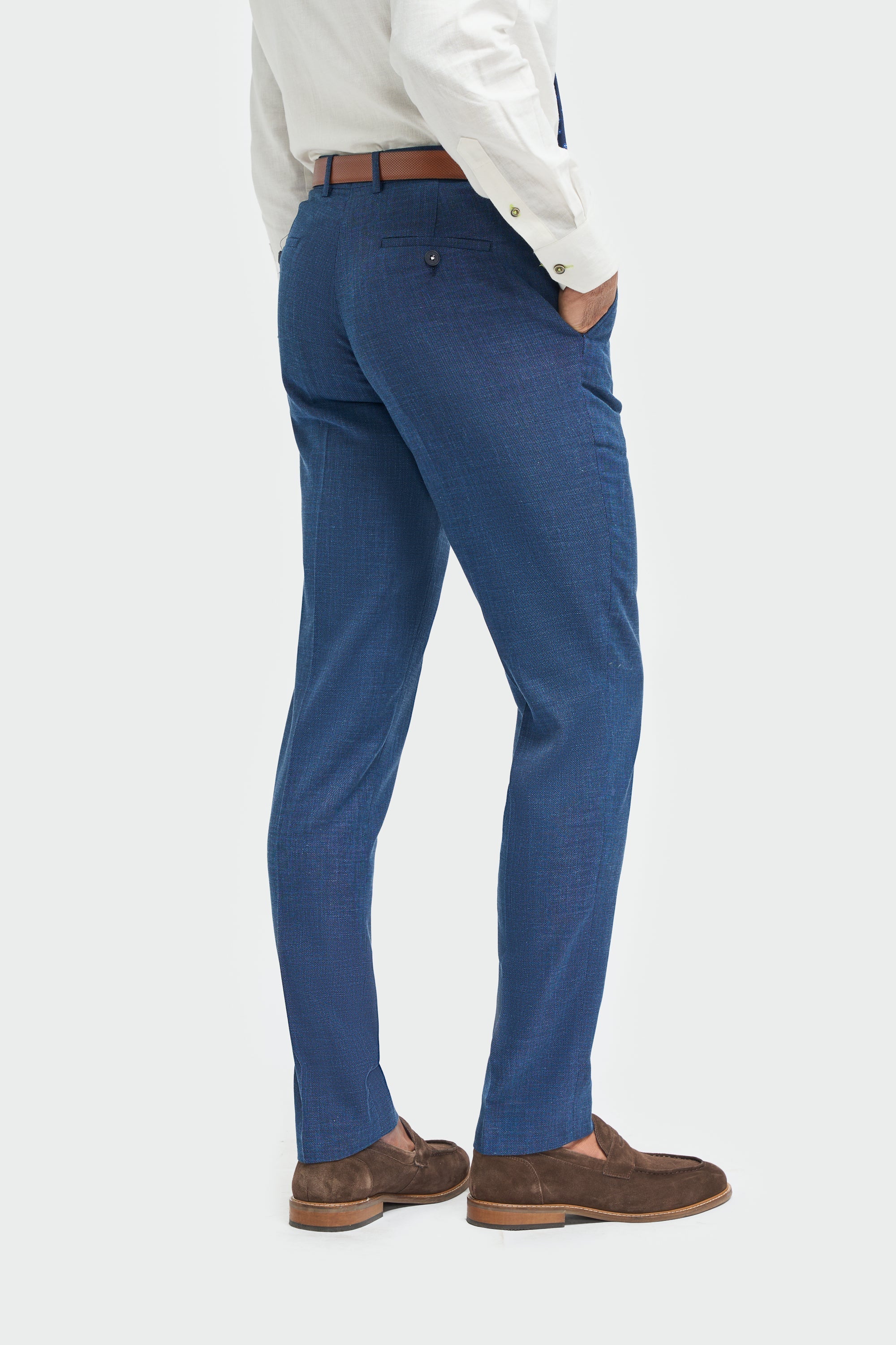 Miami - Pantaloni da uomo con motivo a tratteggio blu