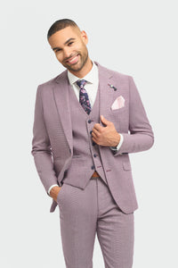 Miami - Blazer estivo slim fit rosa da uomo