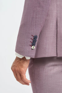 Miami - Blazer estivo slim fit rosa da uomo