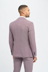 Miami - Blazer estivo slim fit rosa da uomo