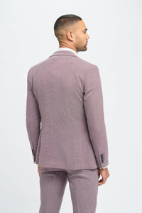 Miami - Blazer estivo slim fit rosa da uomo