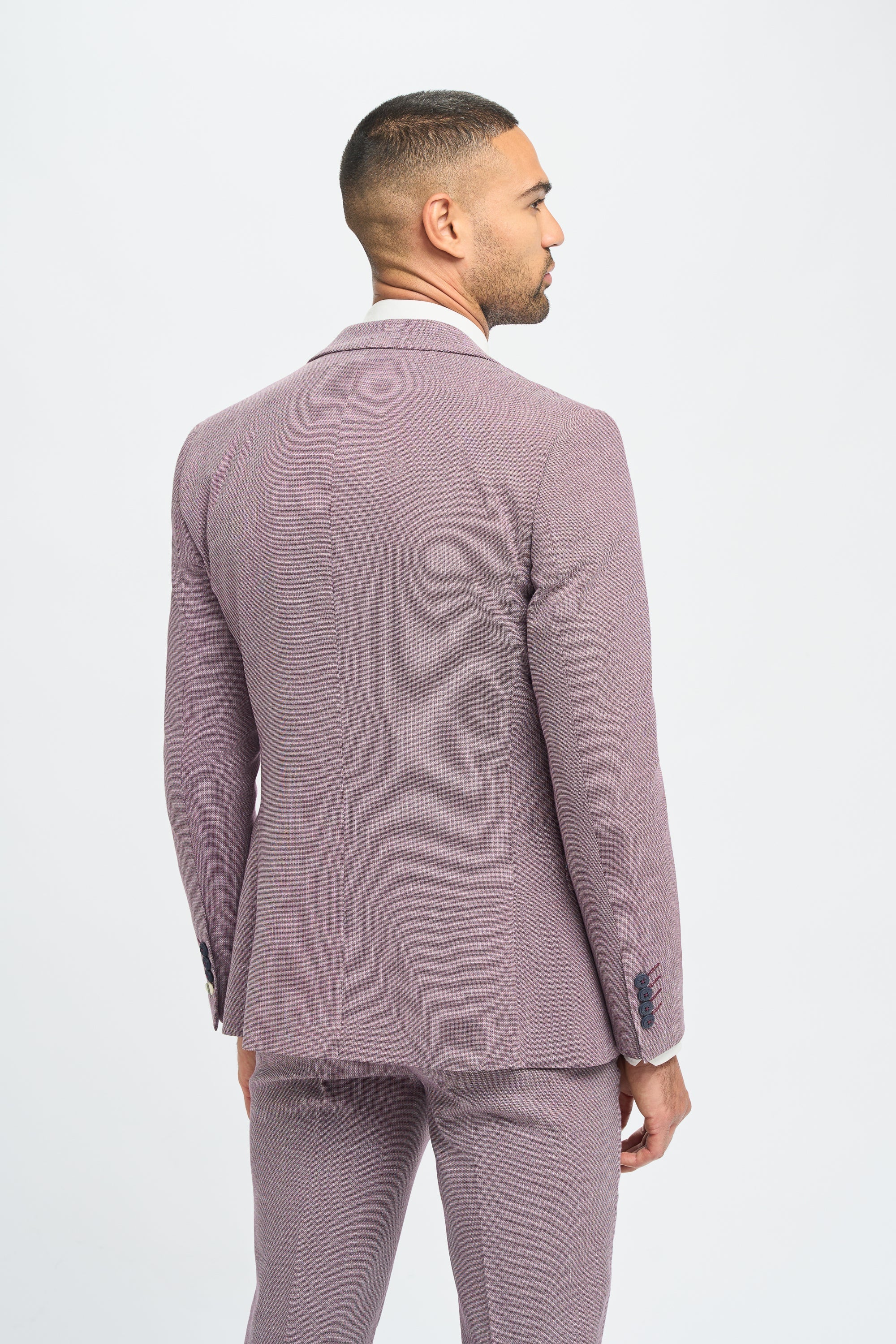 Miami - Blazer estivo slim fit rosa da uomo