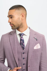 Miami - Blazer estivo slim fit rosa da uomo