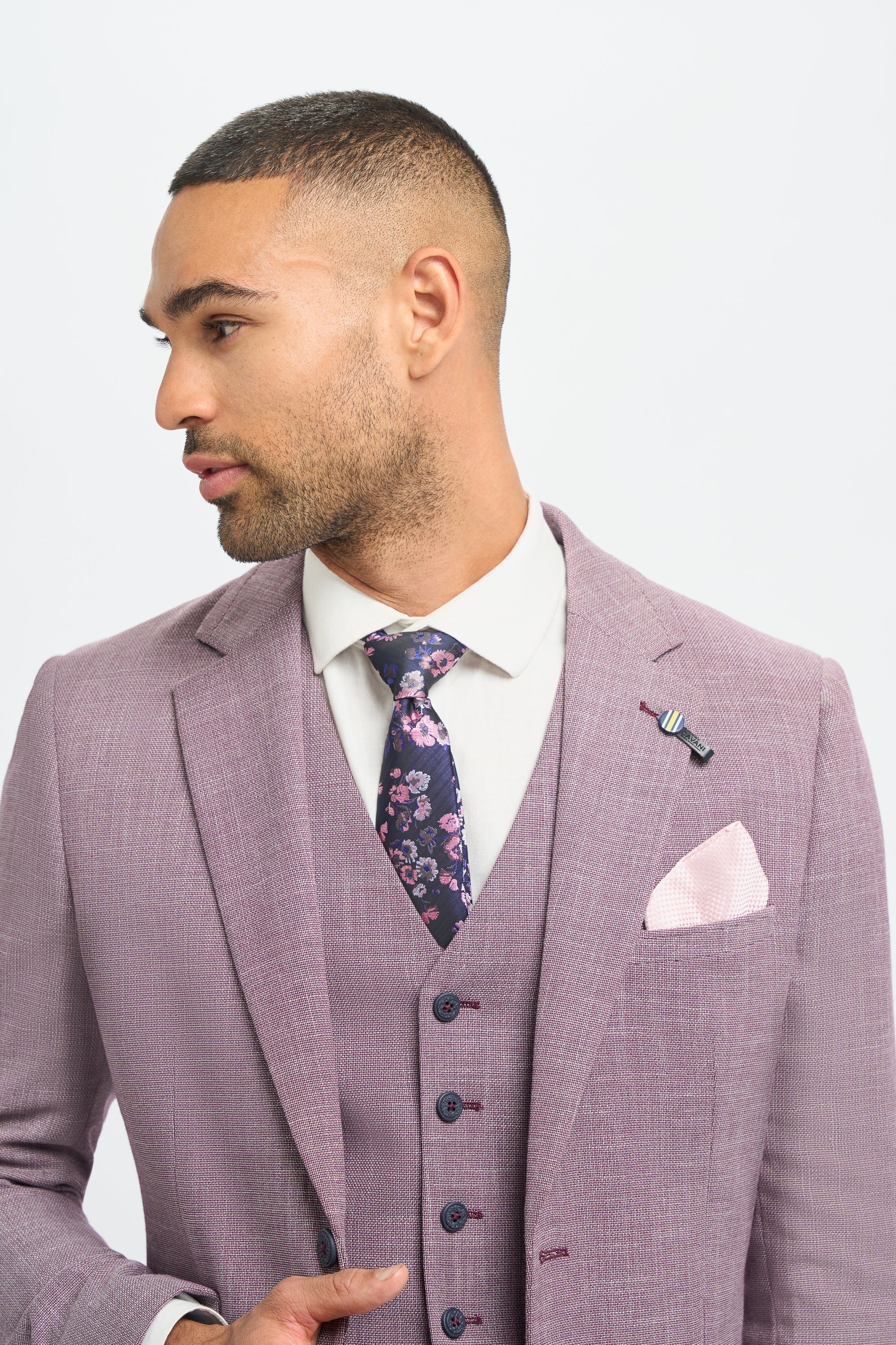 Miami - Blazer estivo slim fit rosa da uomo