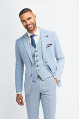 Miami - Blazer estivo azzurro chiaro da uomo