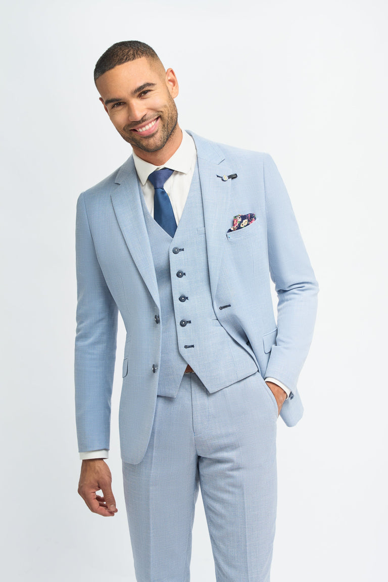 Miami - Blazer estivo azzurro chiaro da uomo