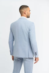 Miami - Blazer estivo azzurro chiaro da uomo
