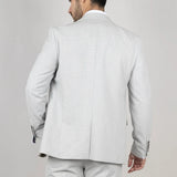 Miller - Men's Grey Checked Plaid Tailored Fit 3 Piece Suit