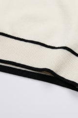 T-shirt da uomo Off-White in maglia, vestibilità regolare, girocollo con finiture a contrasto.