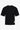 T-shirt da uomo blu scuro, vestibilità comoda, con orlo a vivo, in misto cotone e girocollo.