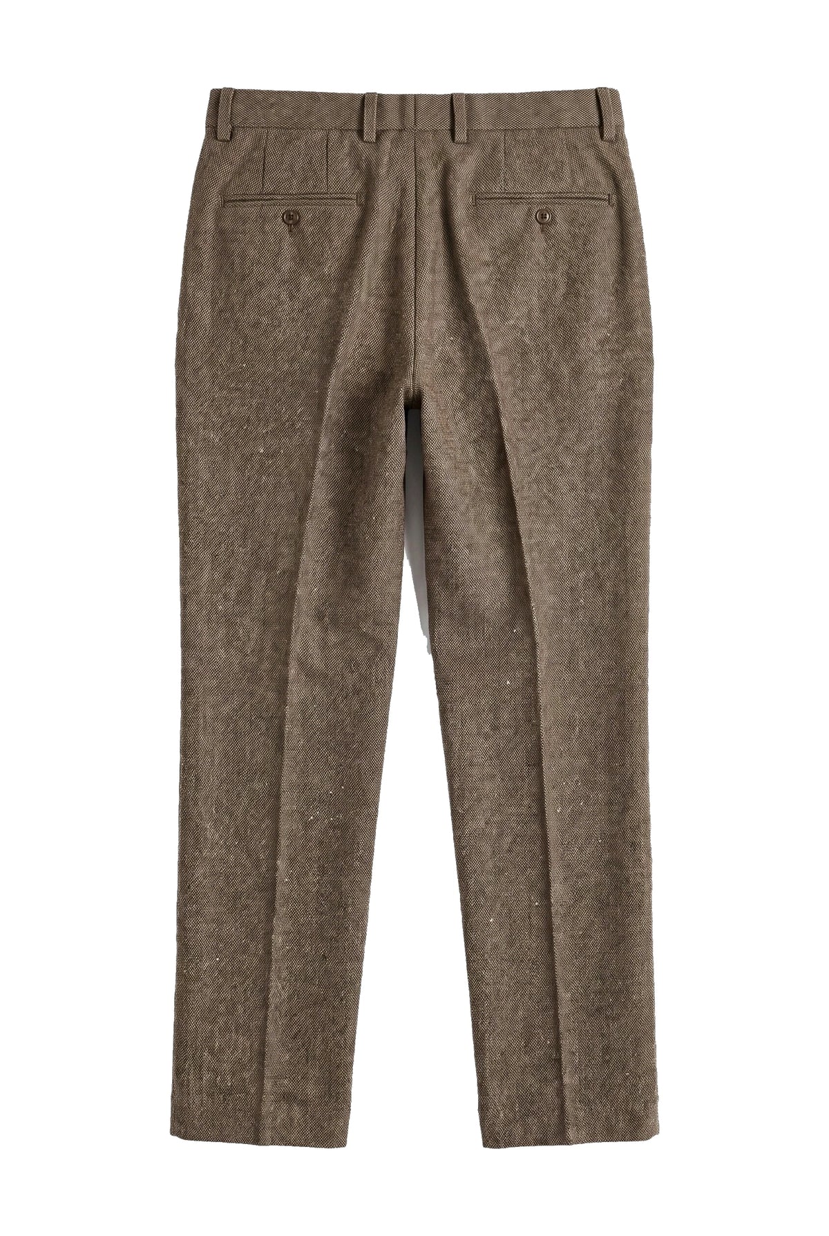 Oscar - Pantaloni da uomo in tweed misto lana marrone