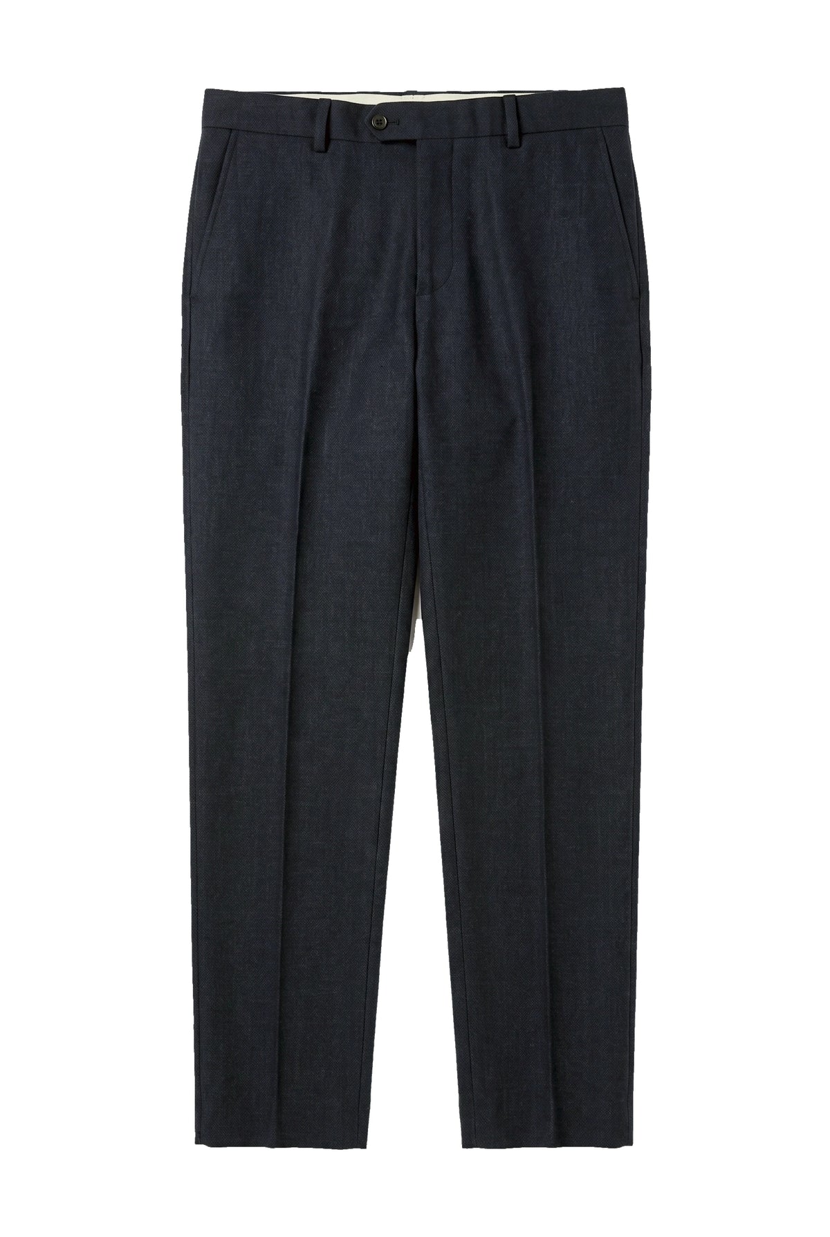 Oscar - Pantaloni da uomo in tweed misto lana blu navy