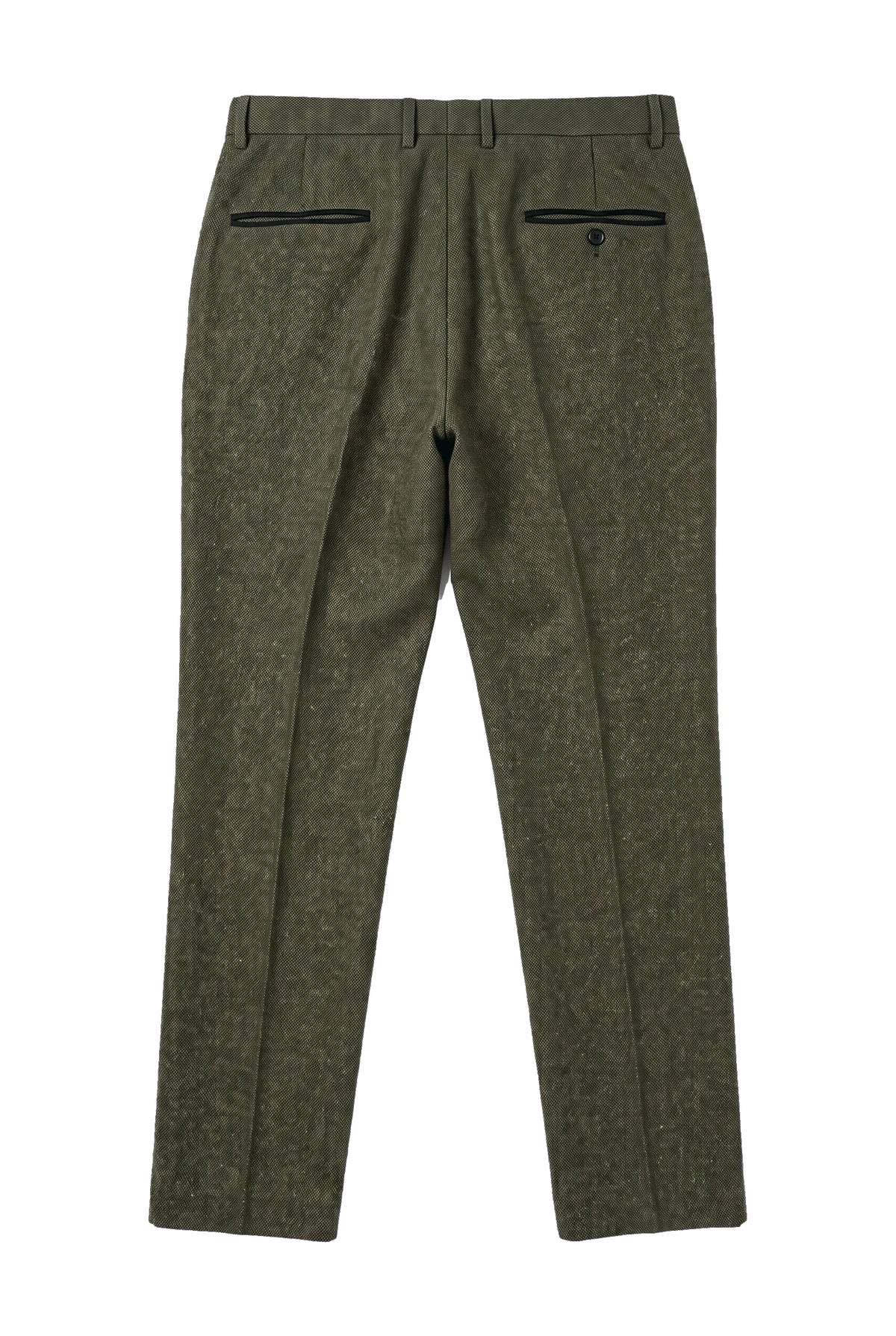 Oscar - Pantaloni da uomo in tweed misto lana verde oliva
