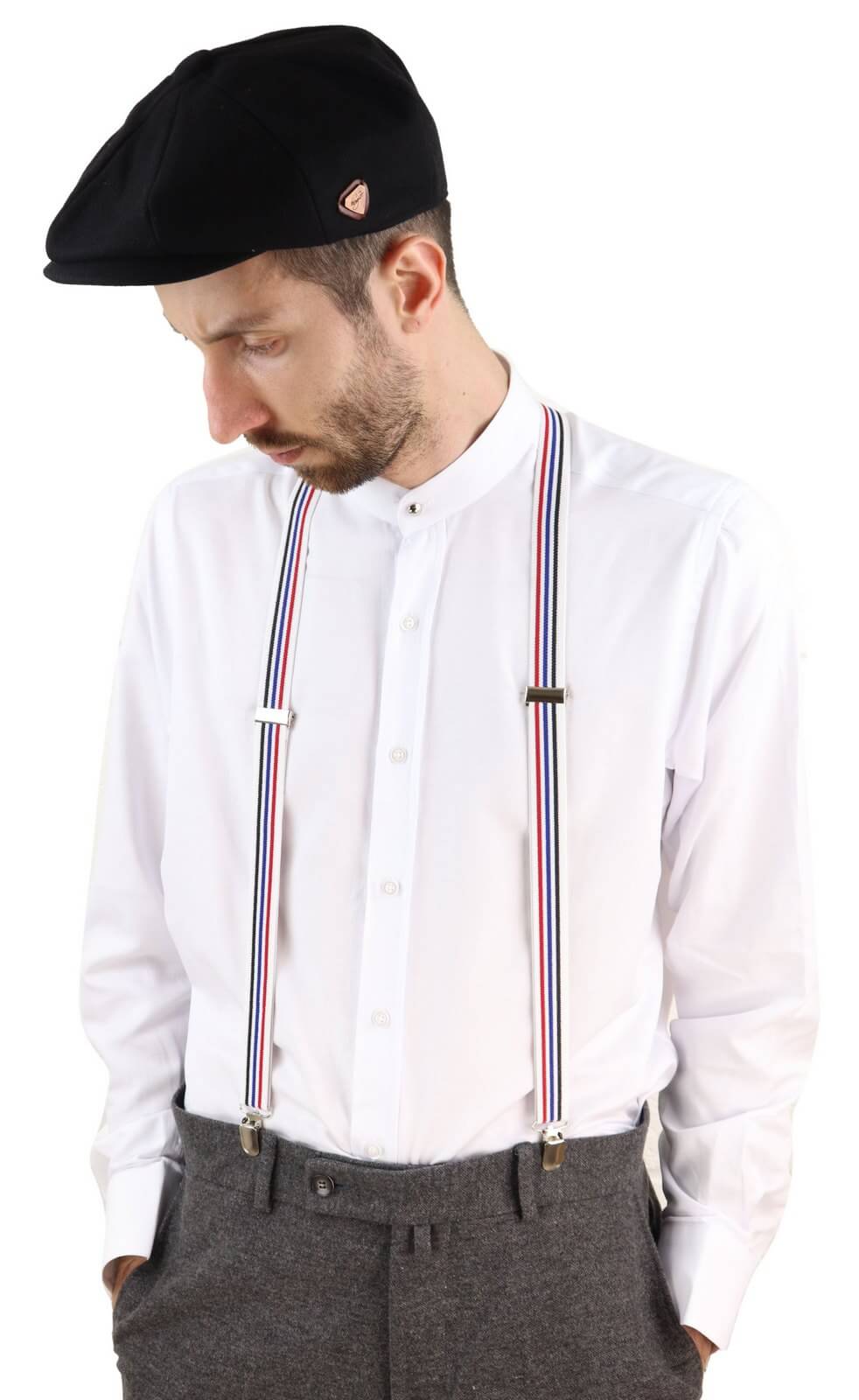 Mens Stripe Classic Trouser Suspenders