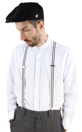 Mens Stripe Classic Trouser Suspenders