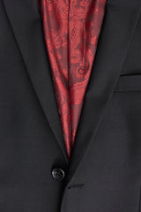 Paul Andrew Parker - Completo da uomo 3 pezzi nero su misura, classico, da uomo, per lutto e funerale