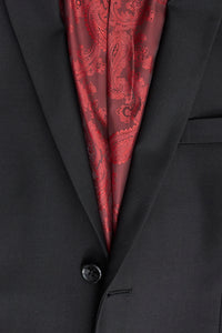 Paul Andrew Parker - Completo da uomo 3 pezzi nero su misura, classico, da uomo, per lutto e funerale