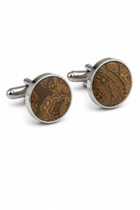 Set regalo cravatta in bronzo con collo Paisley, fazzoletto da taschino, gemelli, cravatta floreale in raso