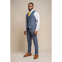 Phantom - Men's Blue Check Waistcoat