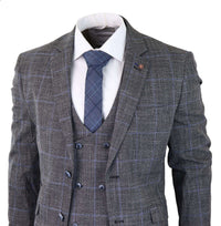 Cavani Power - Grey Glen Check 3 Piece Suit