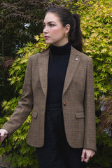 Ralph - Blazer su misura in tweed marrone da donna