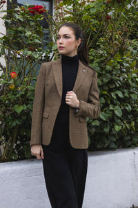 Ralph - Blazer su misura in tweed marrone da donna