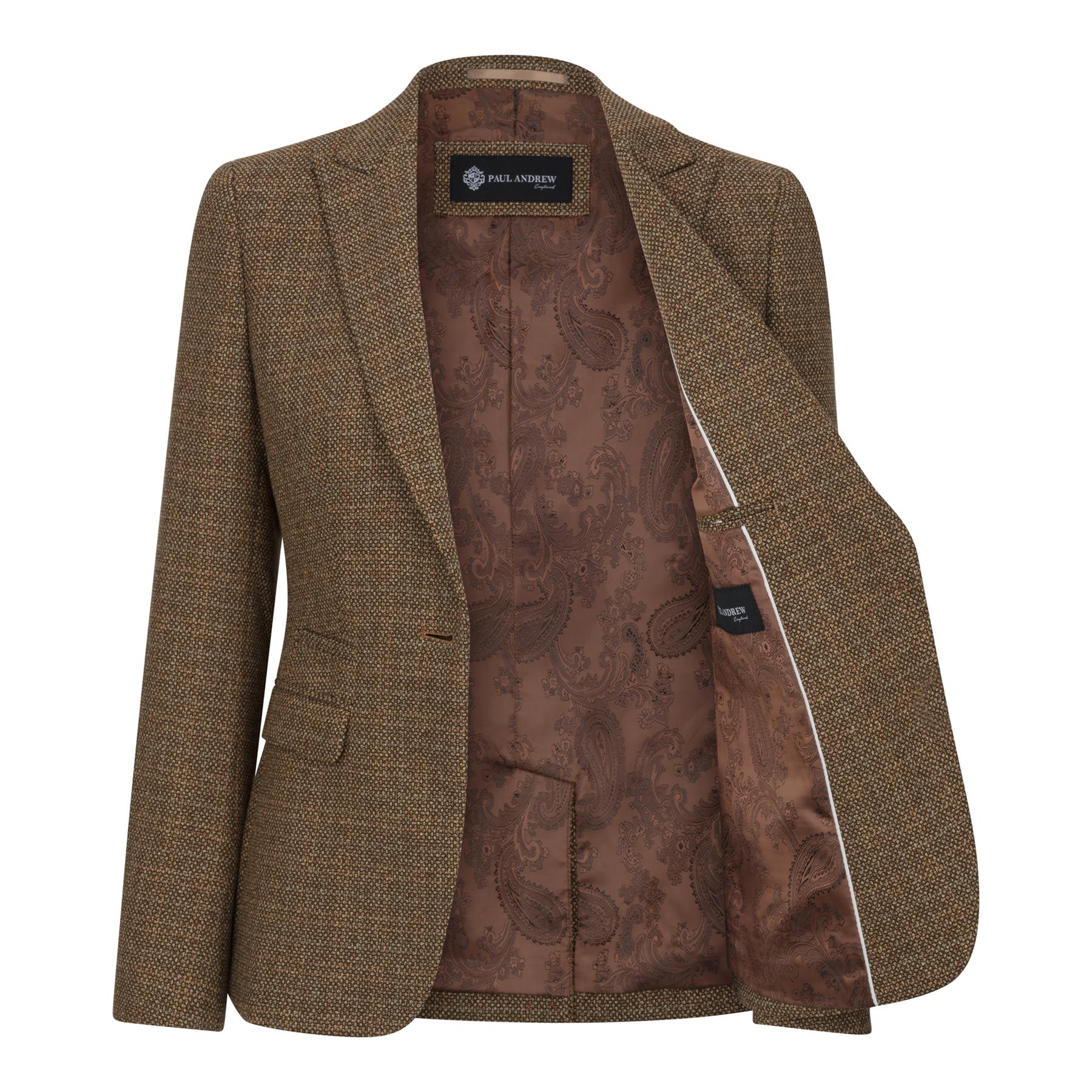 Ralph - Blazer su misura in tweed marrone da donna