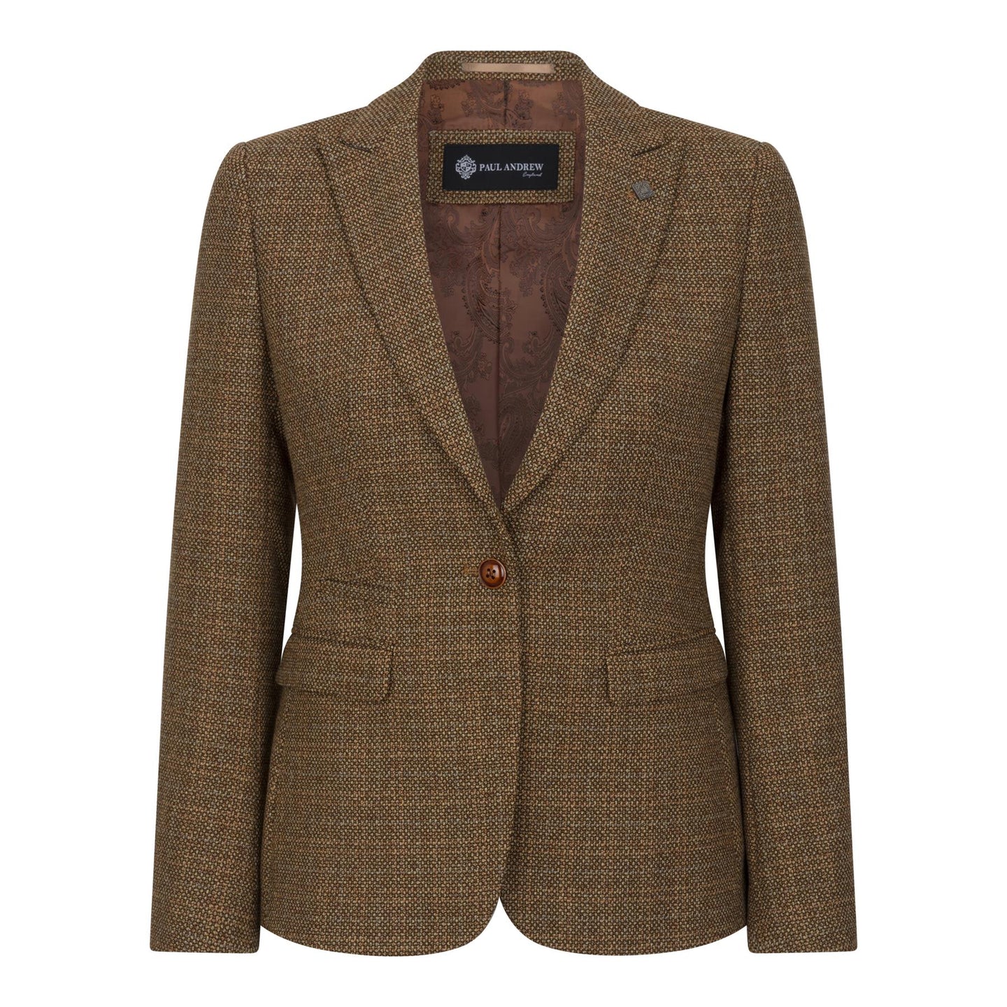 Ralph - Blazer su misura in tweed marrone da donna