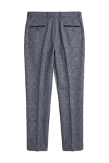 Ralph - Pantaloni in tweed blu navy da uomo
