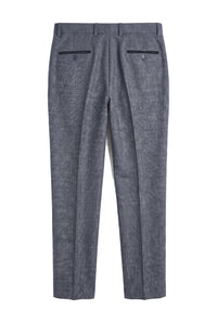 Ralph - Pantaloni in tweed blu navy da uomo