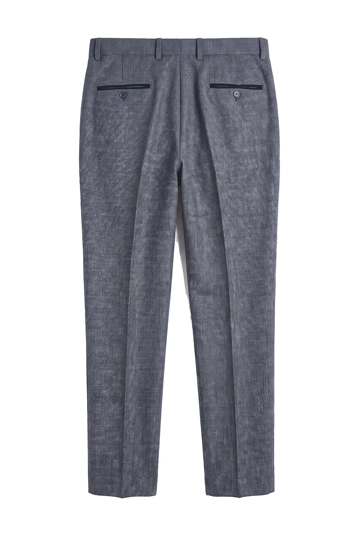Ralph - Pantaloni in tweed blu navy da uomo