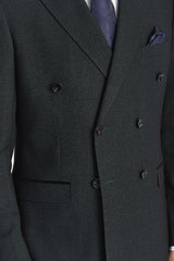 Regent - Blazer doppiopetto a quadri verdi da uomo