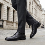 Regent - Scarpe Derby da uomo in pelle nera lucida