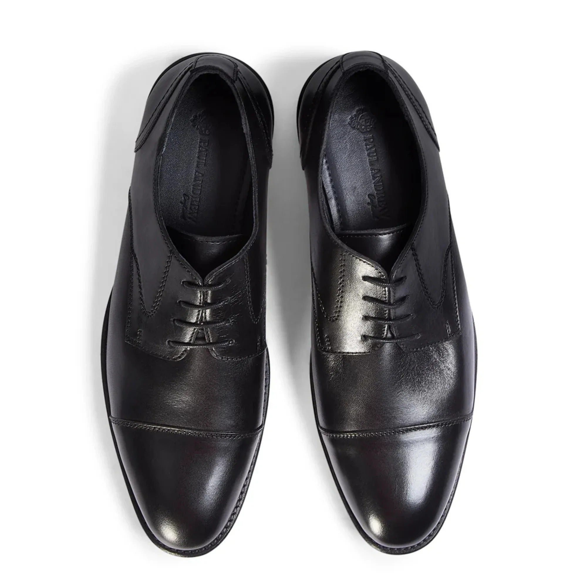 Regent - Scarpe Derby da uomo in pelle nera lucida