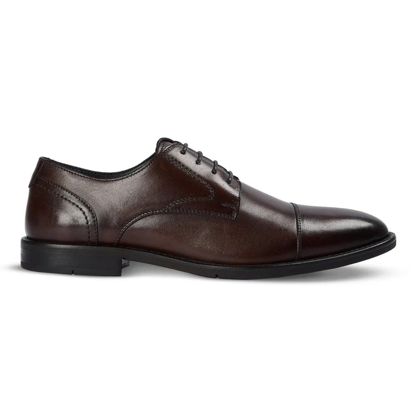 Regent - Scarpe Derby da uomo in pelle marrone scuro lucida