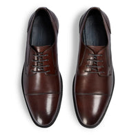 Regent - Scarpe Derby da uomo in pelle marrone scuro lucida