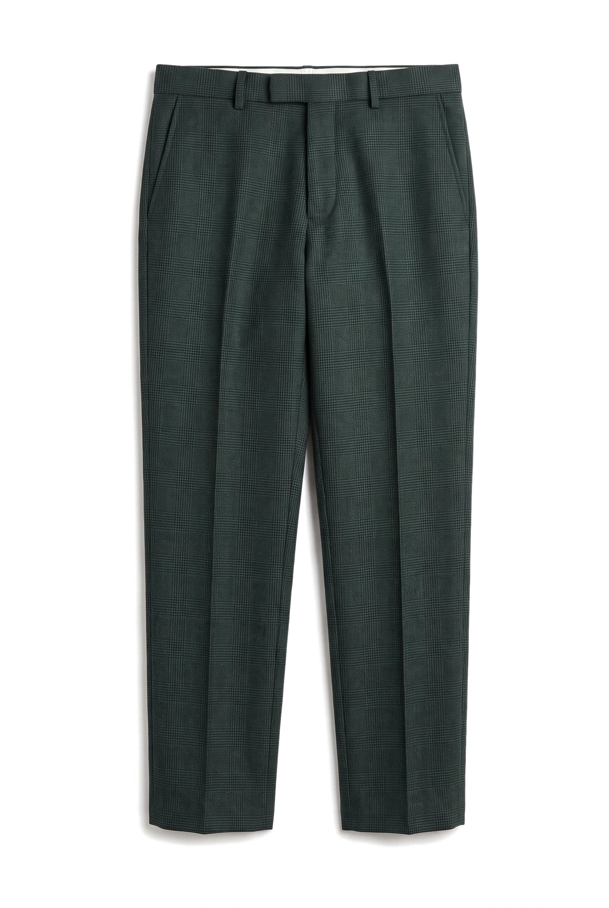 Regent - Pantaloni a quadri verdi da uomo