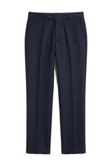 Regent - Pantaloni a quadri blu navy da uomo