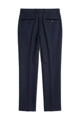Regent - Pantaloni a quadri blu navy da uomo
